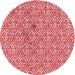 Square Patterned Pastel Pink Rug, pat2614rd