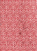 Machine Washable Transitional Pastel Pink Rug, wshpat2614rd