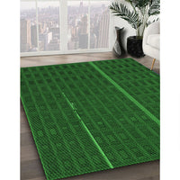 Patterned Green Rug, pat2615grn