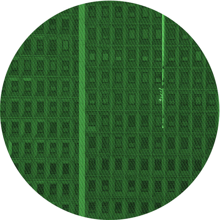 Square Machine Washable Transitional Green Rug in a Living Room, wshpat2615grn