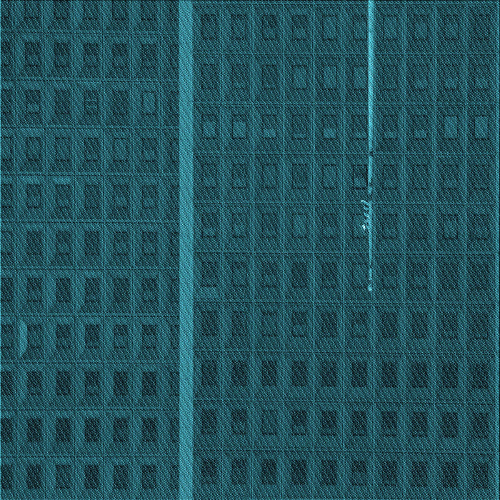 Round Patterned Dark Cyan Green Rug, pat2615lblu