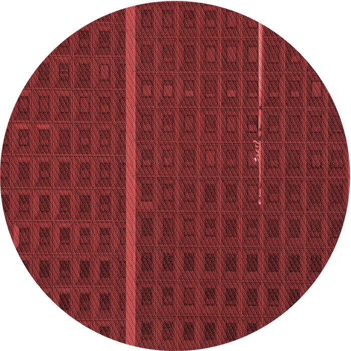 Square Patterned Red Rug, pat2615rd