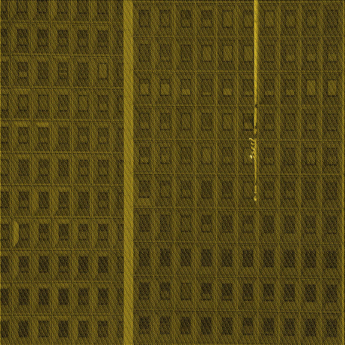 Round Patterned Dark Yellow Green Rug, pat2615yw