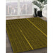 Machine Washable Transitional Dark Yellow Green Rug in a Family Room, wshpat2615yw