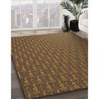 Patterned Red Brown Rug, pat2616brn