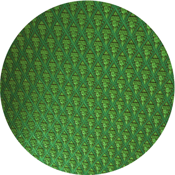 Square Patterned Deep Emerald Green Rug, pat2616grn