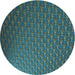 Square Patterned Charcoal Blue Rug, pat2616lblu