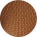 Square Patterned Orange Rug, pat2616org