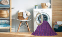 Machine Washable Transitional Dark Magenta Purple Rug in a Washing Machine, wshpat2616pur