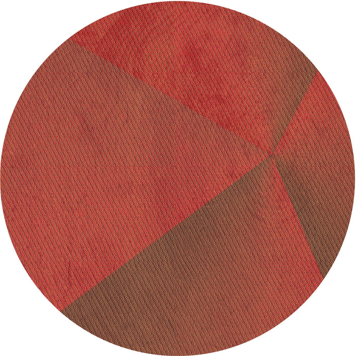 Square Patterned Red Rug, pat2617brn