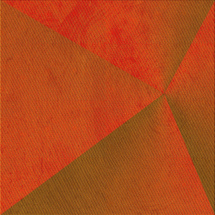 Round Patterned Orange Red Orange Rug, pat2617yw