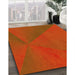 Patterned Orange Red Orange Rug in Family Room, pat2617yw