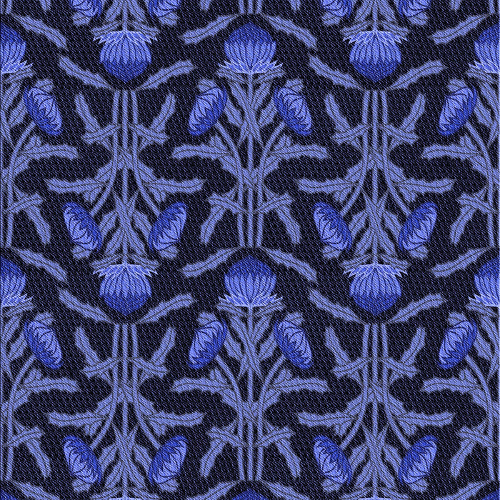 Machine Washable Transitional Night Blue Rug, wshpat2618blu