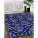 Machine Washable Transitional Night Blue Rug in a Family Room, wshpat2618blu