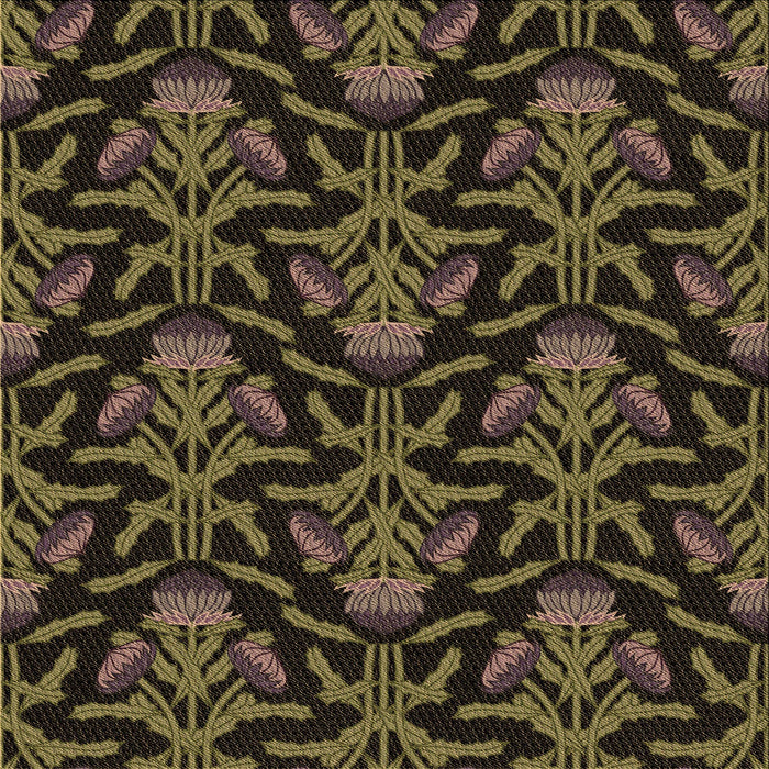 Round Machine Washable Transitional Midnight Gray Rug, wshpat2618brn