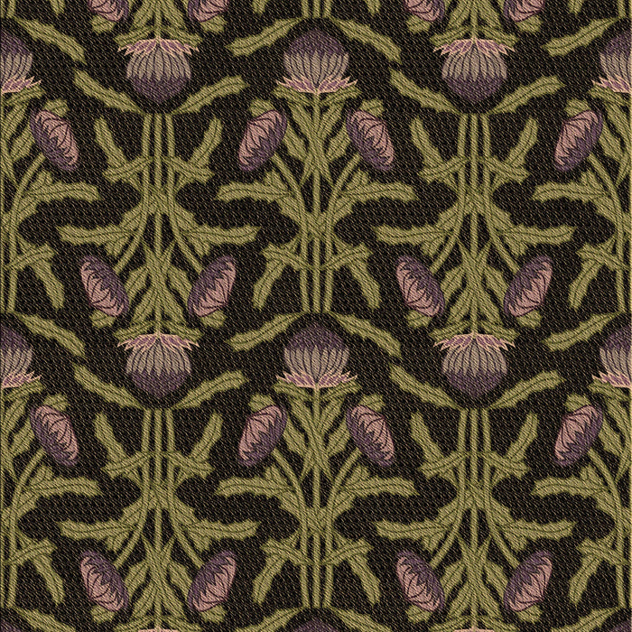 Patterned Midnight Gray Rug, pat2618brn