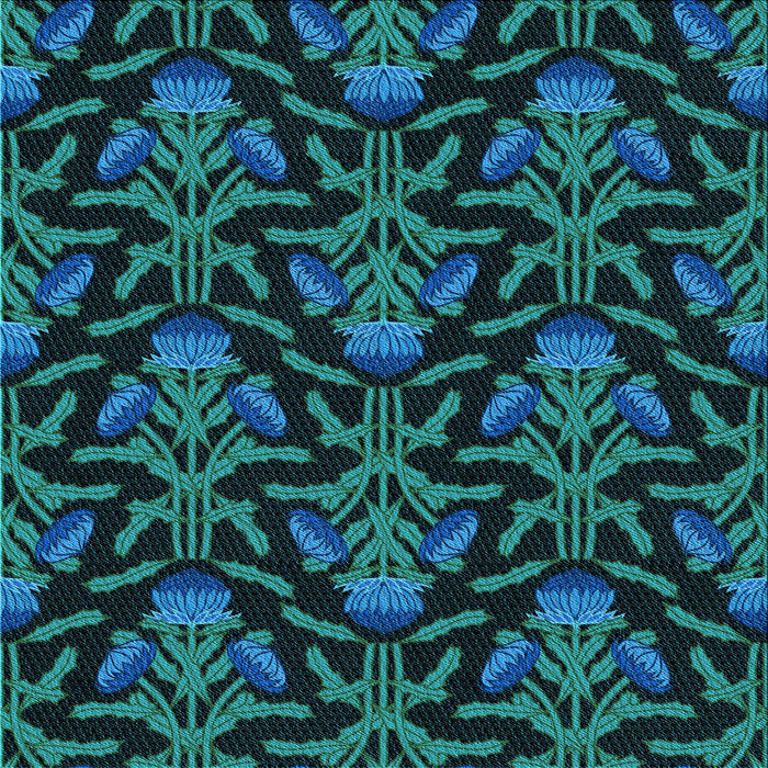 Round Machine Washable Transitional Deep Teal Green Rug, wshpat2618lblu