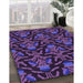 Machine Washable Transitional Dark Orchid Purple Rug in a Family Room, wshpat2618pur