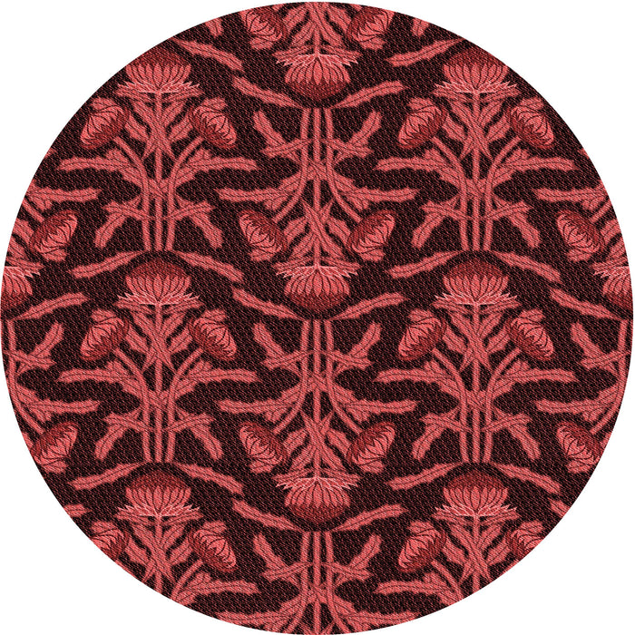 Square Machine Washable Transitional Red Rug in a Living Room, wshpat2618rd