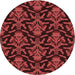 Square Machine Washable Transitional Red Rug in a Living Room, wshpat2618rd