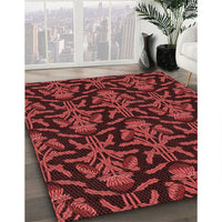 Patterned Red Rug, pat2618rd