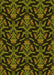 Patterned Dark Yellow Green Rug, pat2618yw