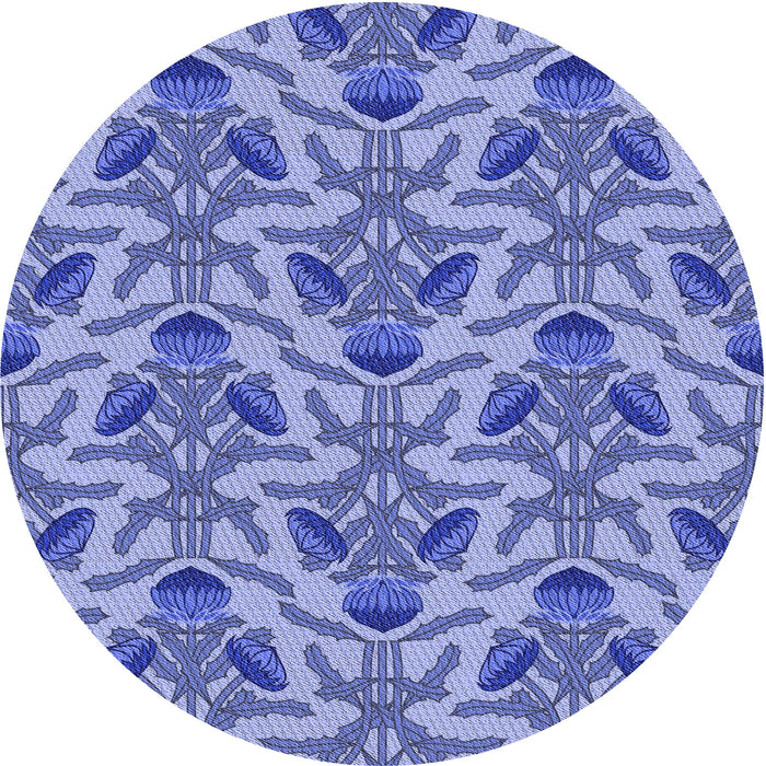 Square Patterned Blue Rug, pat2619blu