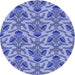 Square Patterned Blue Rug, pat2619blu