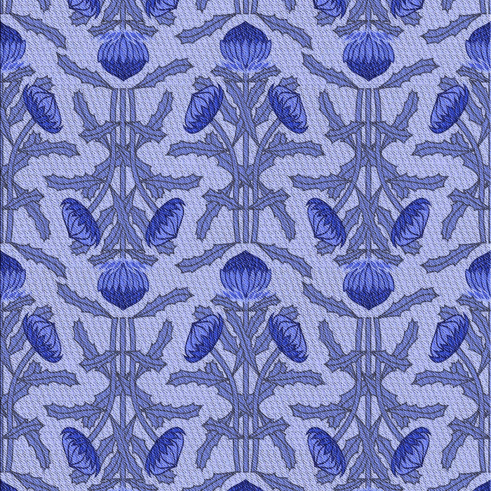 Patterned Blue Rug, pat2619blu