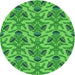 Square Patterned Neon Green Rug, pat2619grn