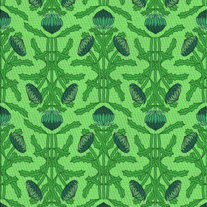 Patterned Neon Green Rug, pat2619grn