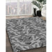 Patterned Dark Gray Rug in Family Room, pat2619gry