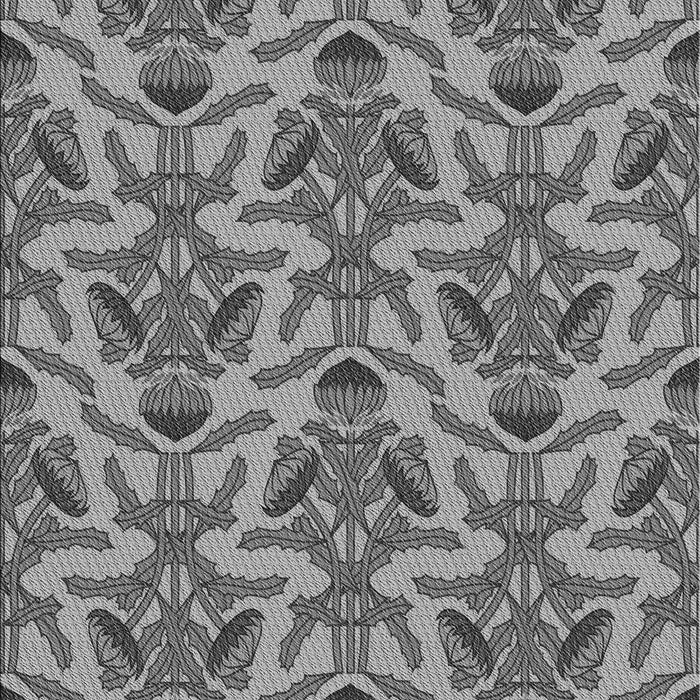 Patterned Dark Gray Rug, pat2619gry