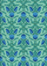 Patterned Dark Cyan Green Rug, pat2619lblu