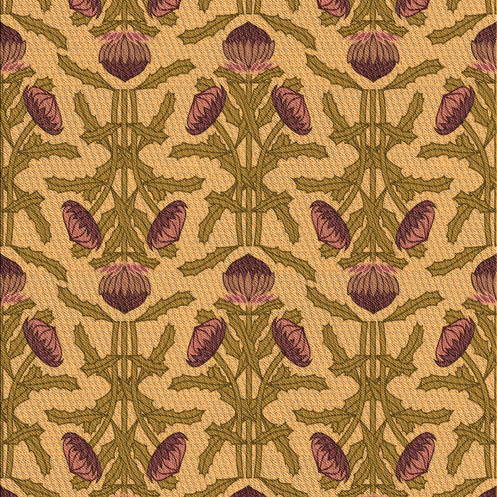 Patterned Mahogany Brown Rug, pat2619org