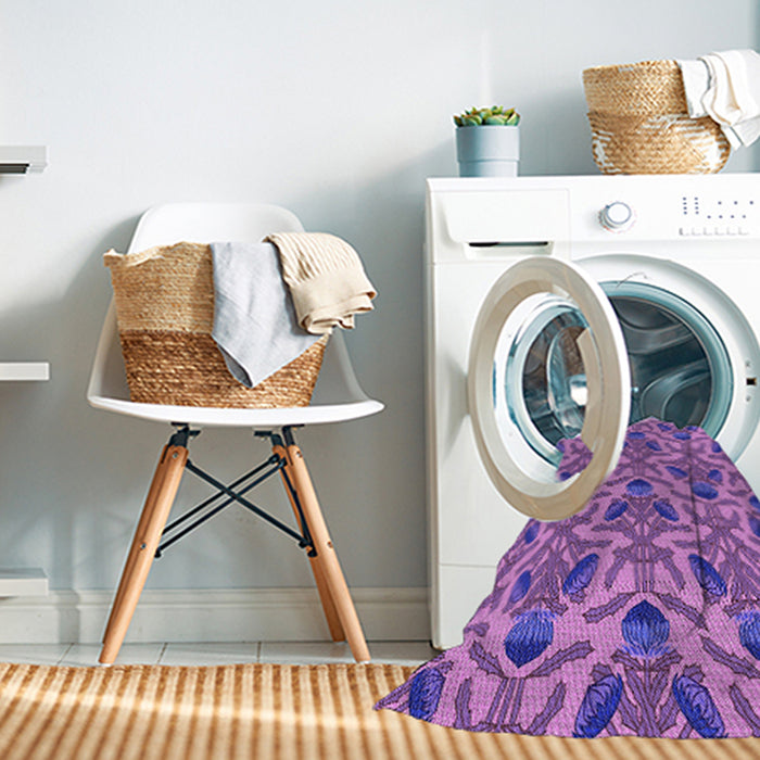Machine Washable Transitional Purple Rug in a Washing Machine, wshpat2619pur