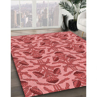 Patterned Red Rug, pat2619rd