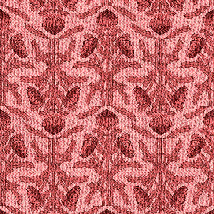 Patterned Red Rug, pat2619rd