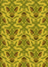 Patterned Dark Yellow Green Rug, pat2619yw