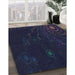 Patterned Blue Novelty Rug in Family Room, pat261