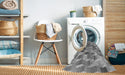 Machine Washable Transitional Cloud Gray Rug in a Washing Machine, wshpat262gry