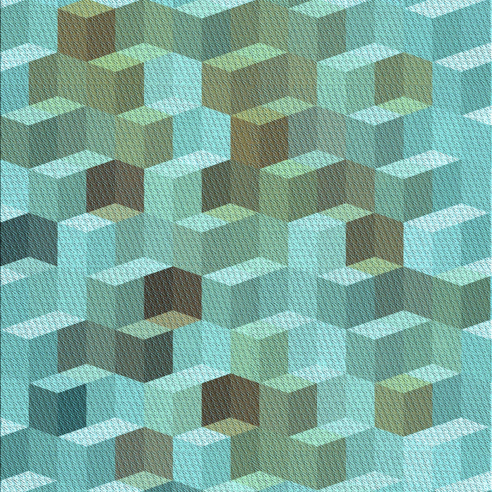 Patterned Sea Green Rug, pat262lblu