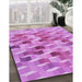 Patterned Violet Purple Rug in Family Room, pat262pur
