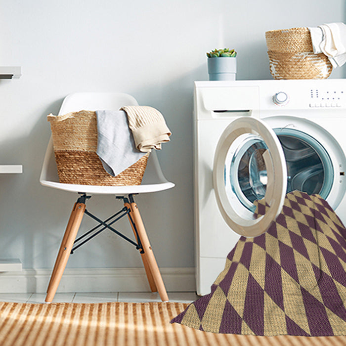 Machine Washable Transitional Yellow Orange Rug in a Washing Machine, wshpat2620brn