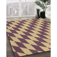 Patterned Yellow Orange Rug, pat2620brn