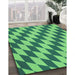 Machine Washable Transitional Neon Green Rug in a Family Room, wshpat2620grn