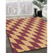 Patterned Orange Rug in Family Room, pat2620org