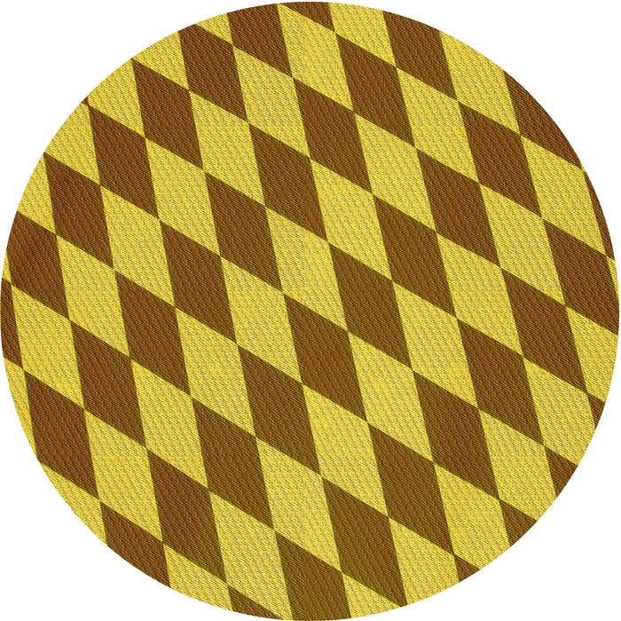 Square Patterned Mahogany Brown Rug, pat2620yw