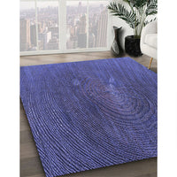 Patterned Dark Slate Blue Purple Rug, pat2621blu