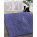 Patterned Dark Slate Blue Purple Rug in Family Room, pat2621blu